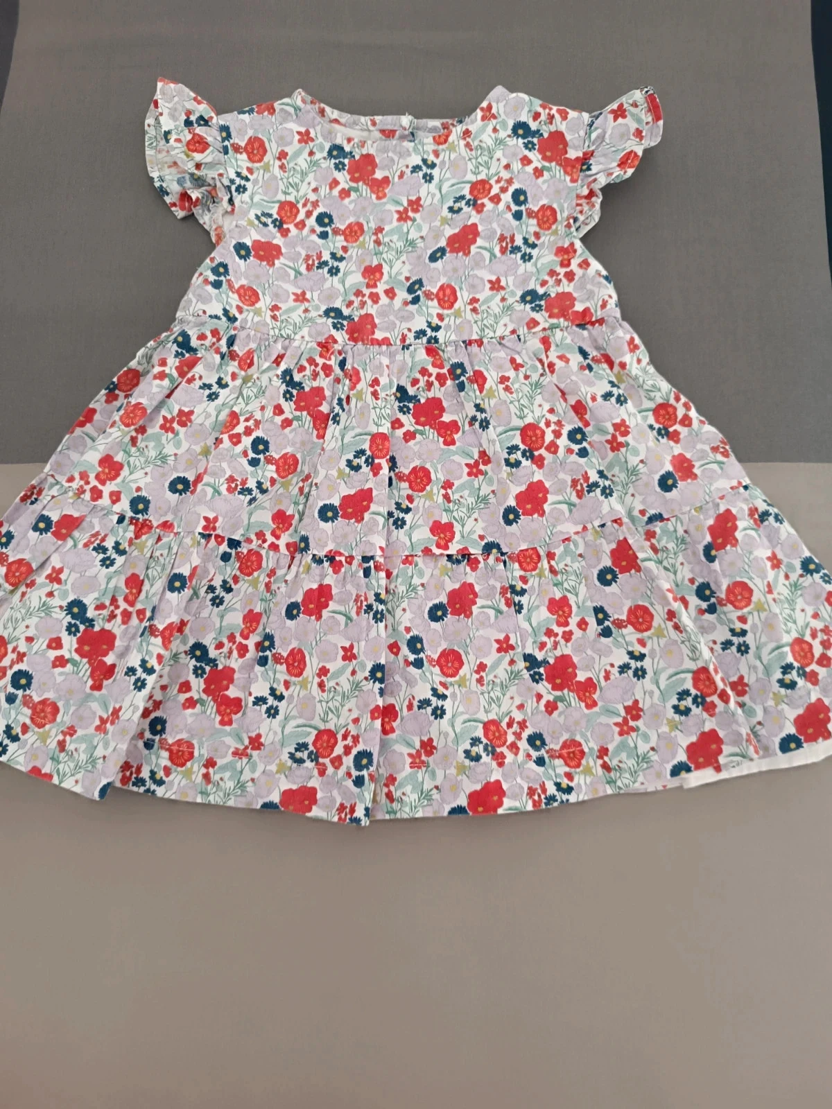 Blue, red and lilac floral print dress/vestito/robe/jurk from Zippy 9-12 months – photo 6